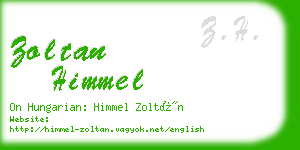 zoltan himmel business card